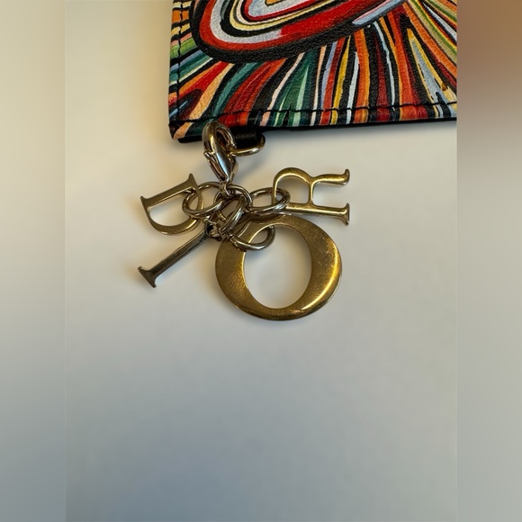 RARE! Limited Edition Christian Dior Lady Dior Multicolor Heart Card Holder - Picture 4 of 6
